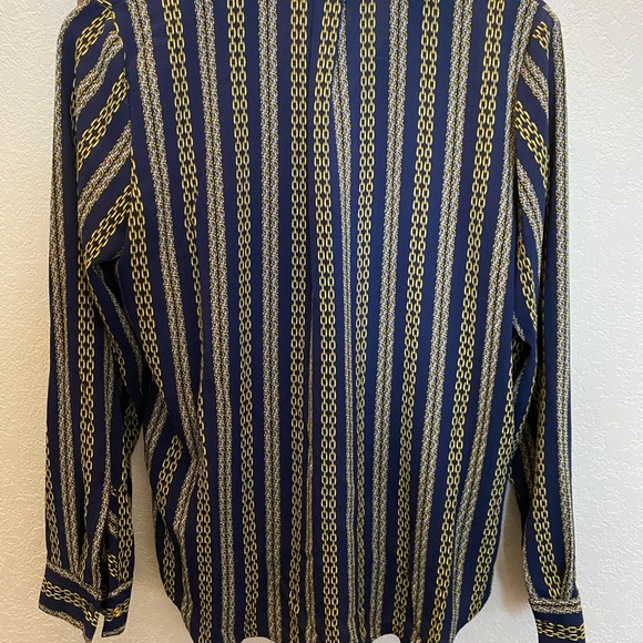 Michael Kors 3/4 front zip Long Sleve Blouse - Picture 2 of 3